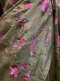 Semi Silk With Embroidery Work