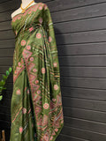 Semi Silk With Hand Embroidery Work