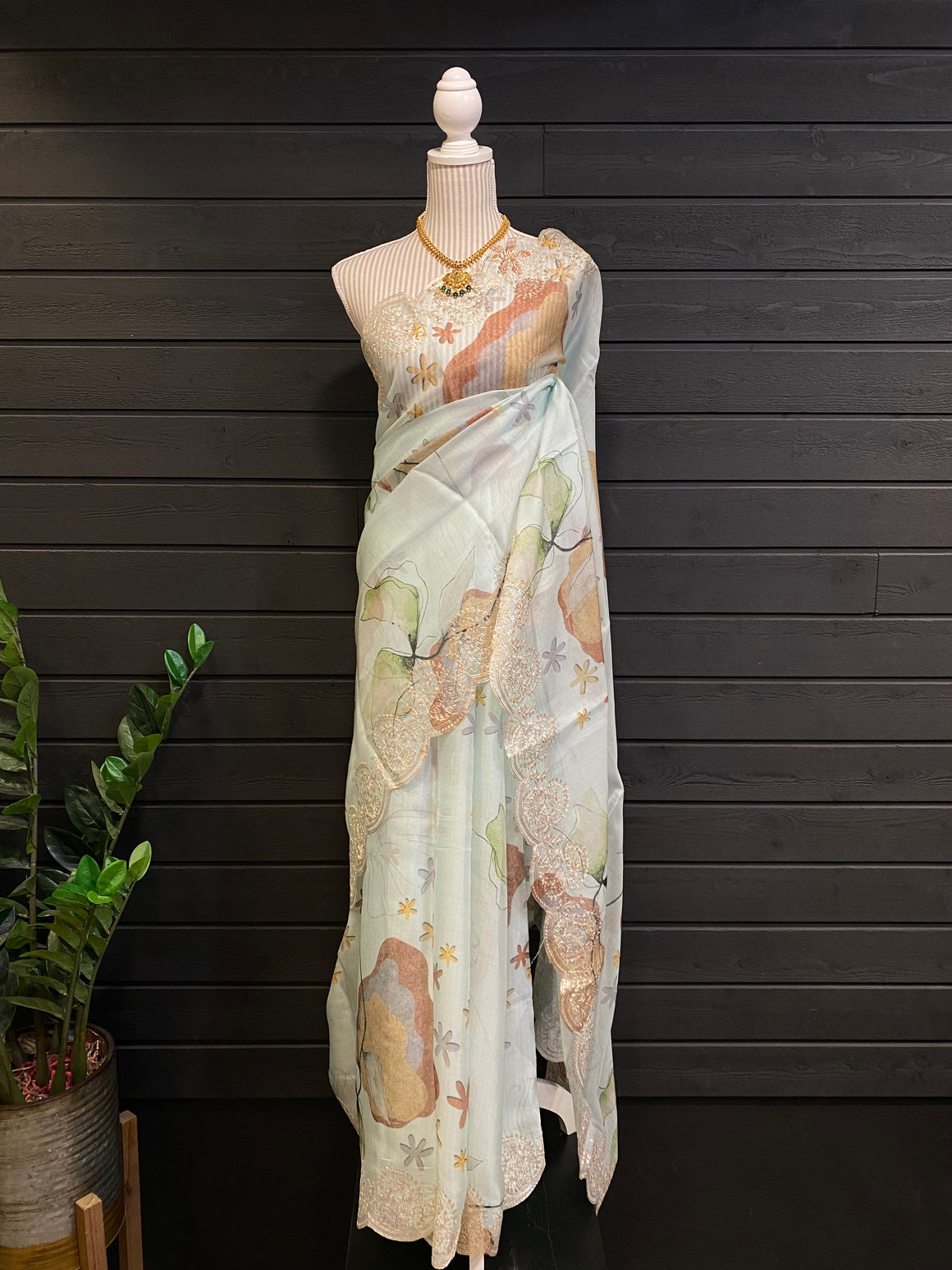 Pure Organza Embroidery Work