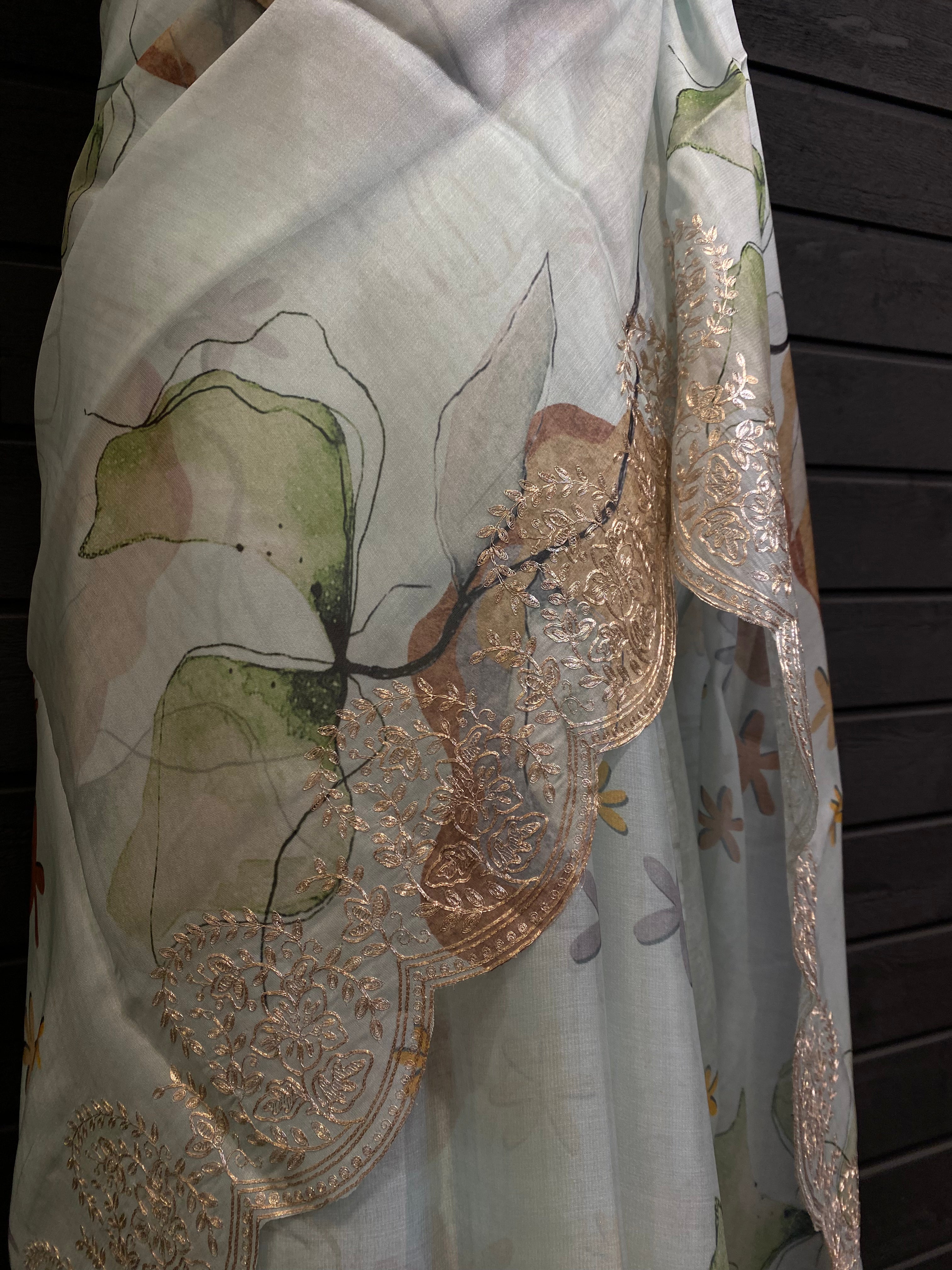 Pure Organza Embroidery Work