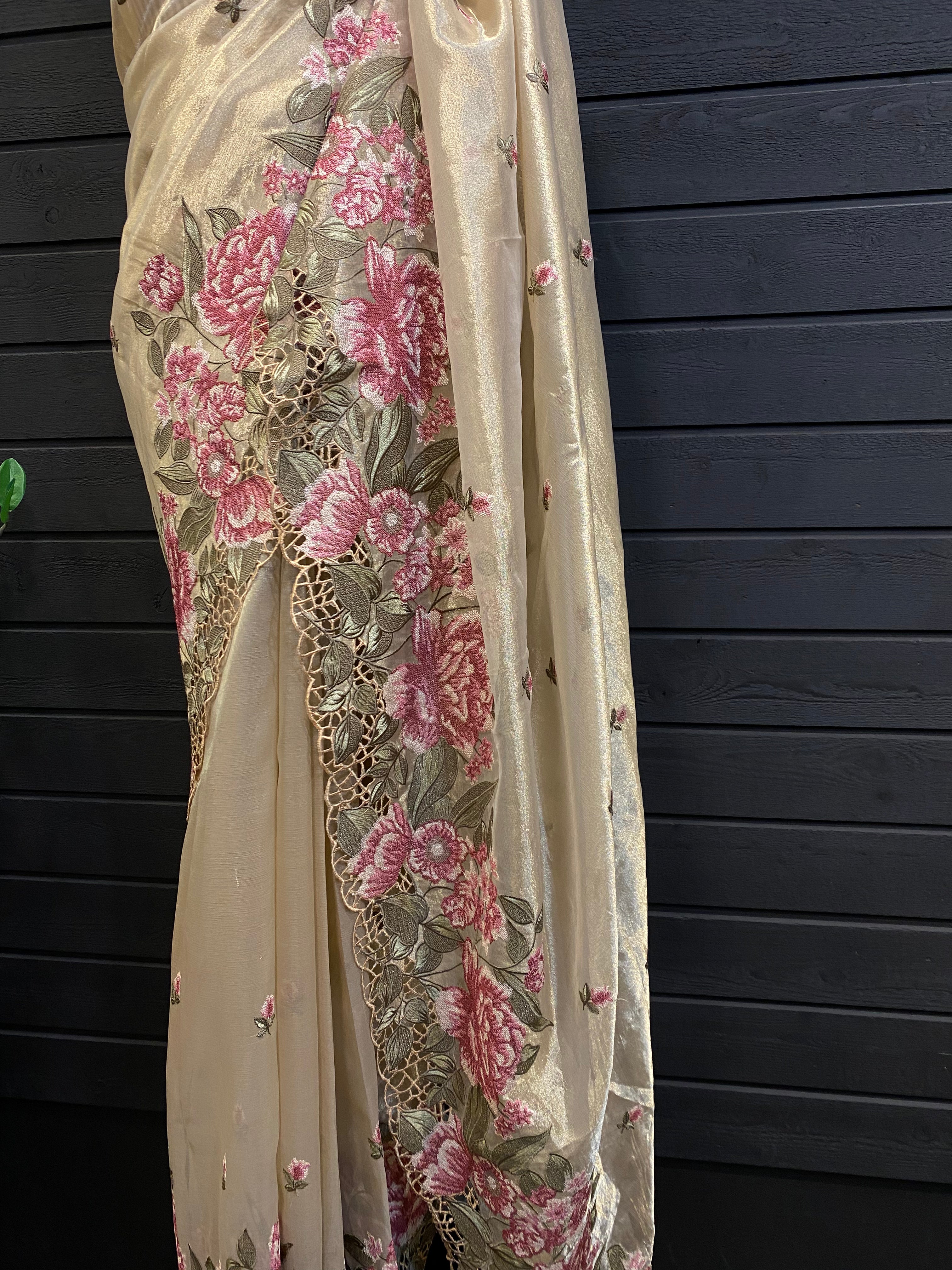 Semi Tissue Cut Work