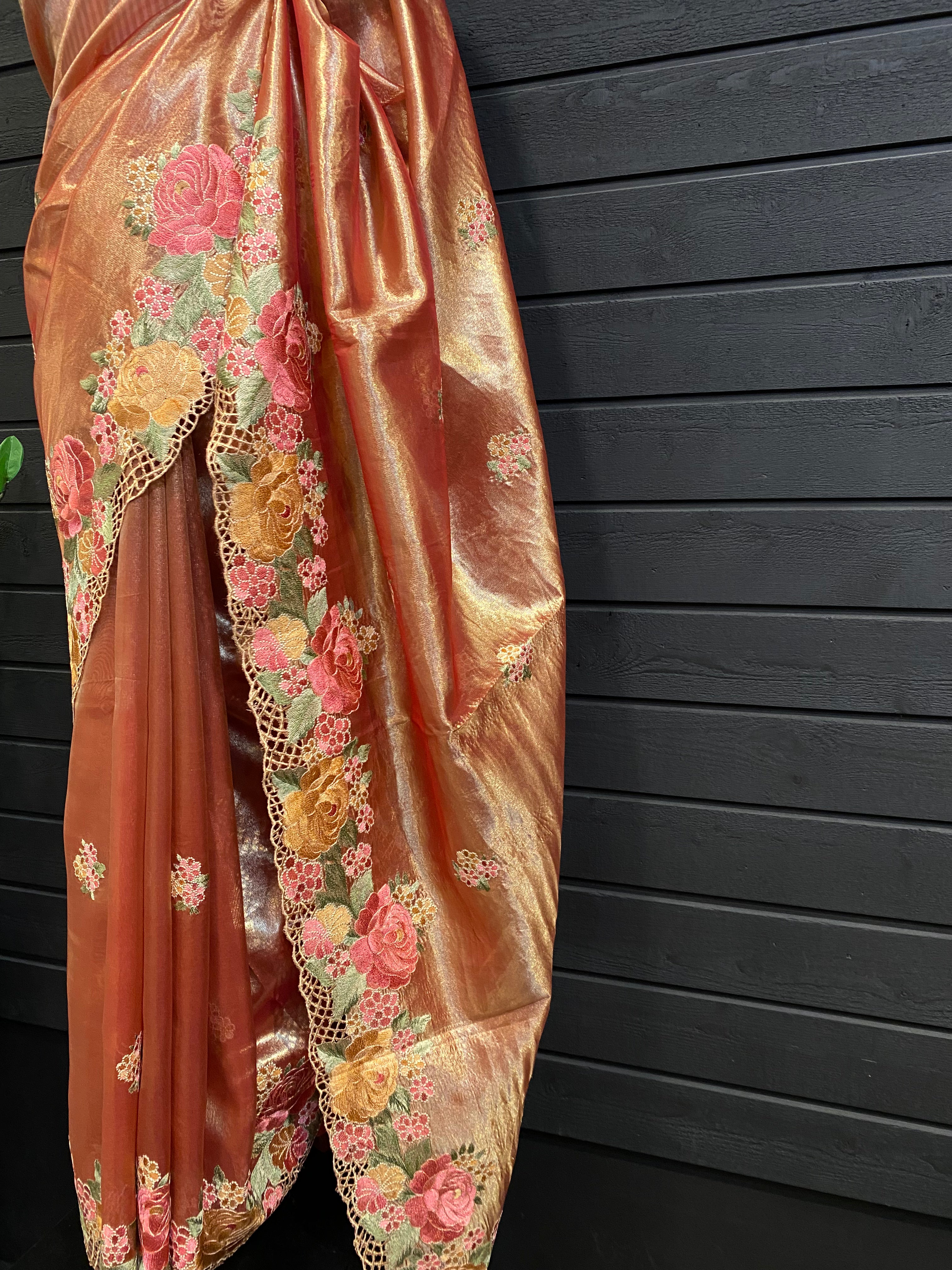 Semi Tissue Cut Work