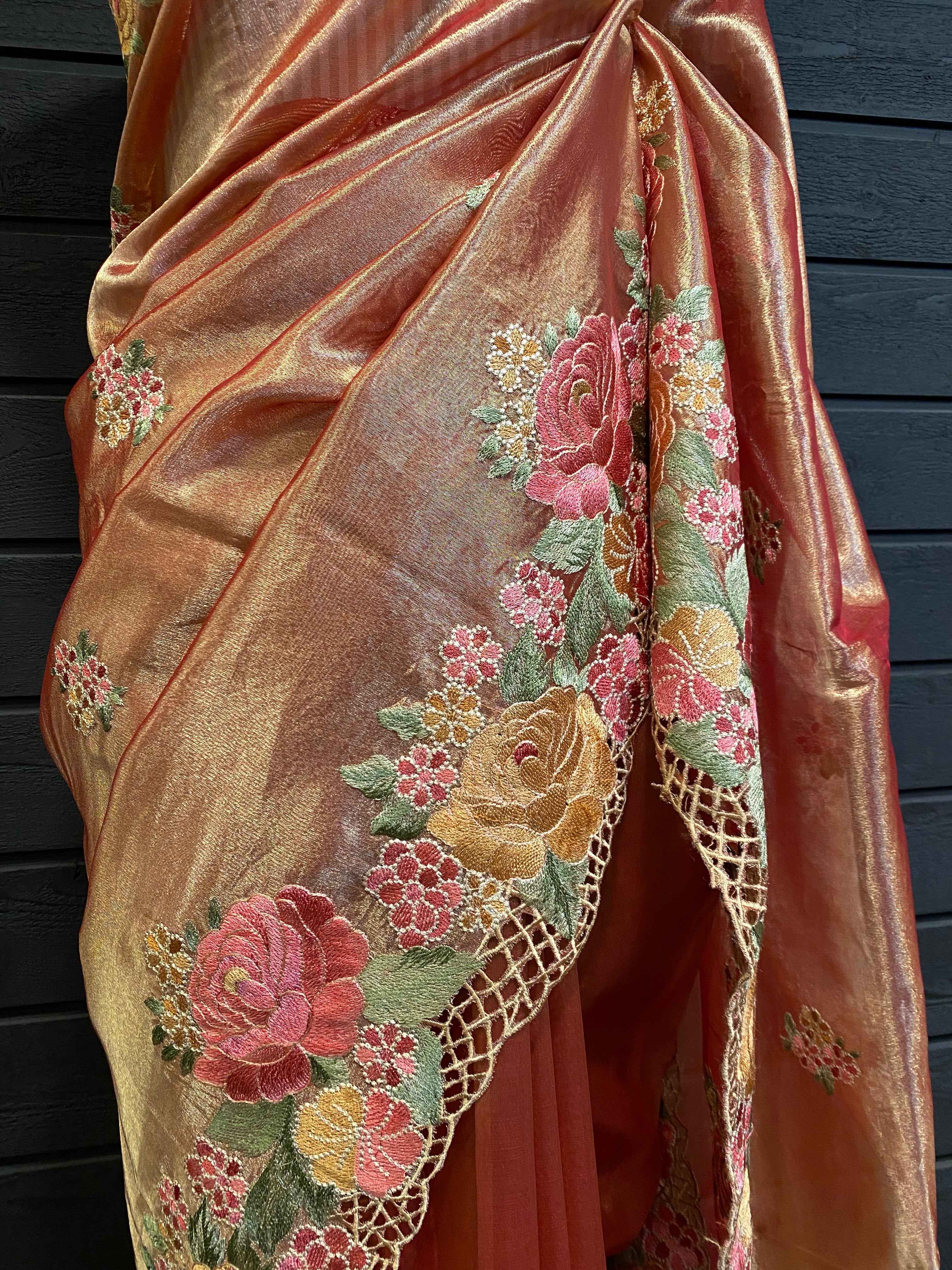 Semi Tissue Cut Work