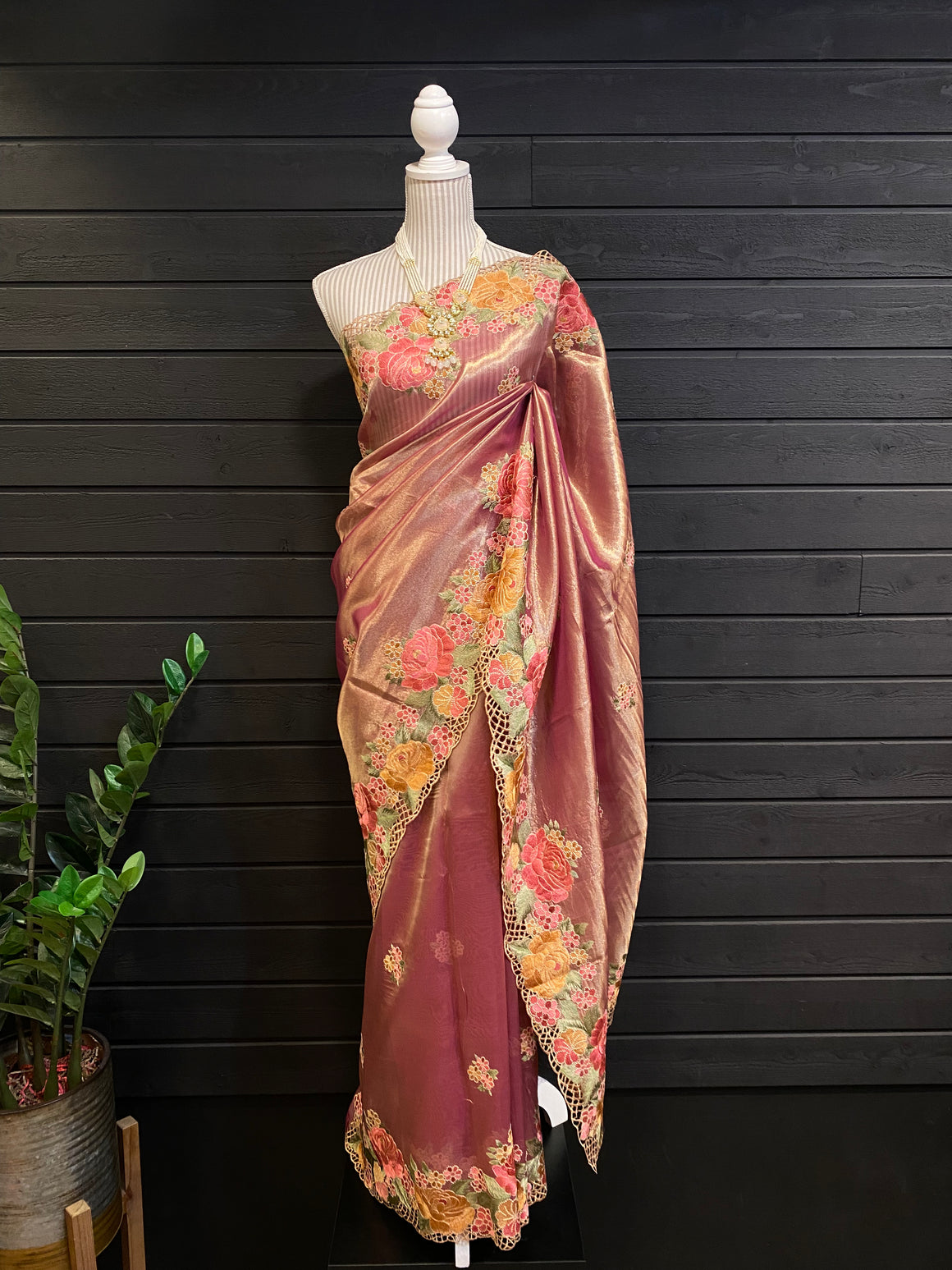 Semi Tissue Cut Work