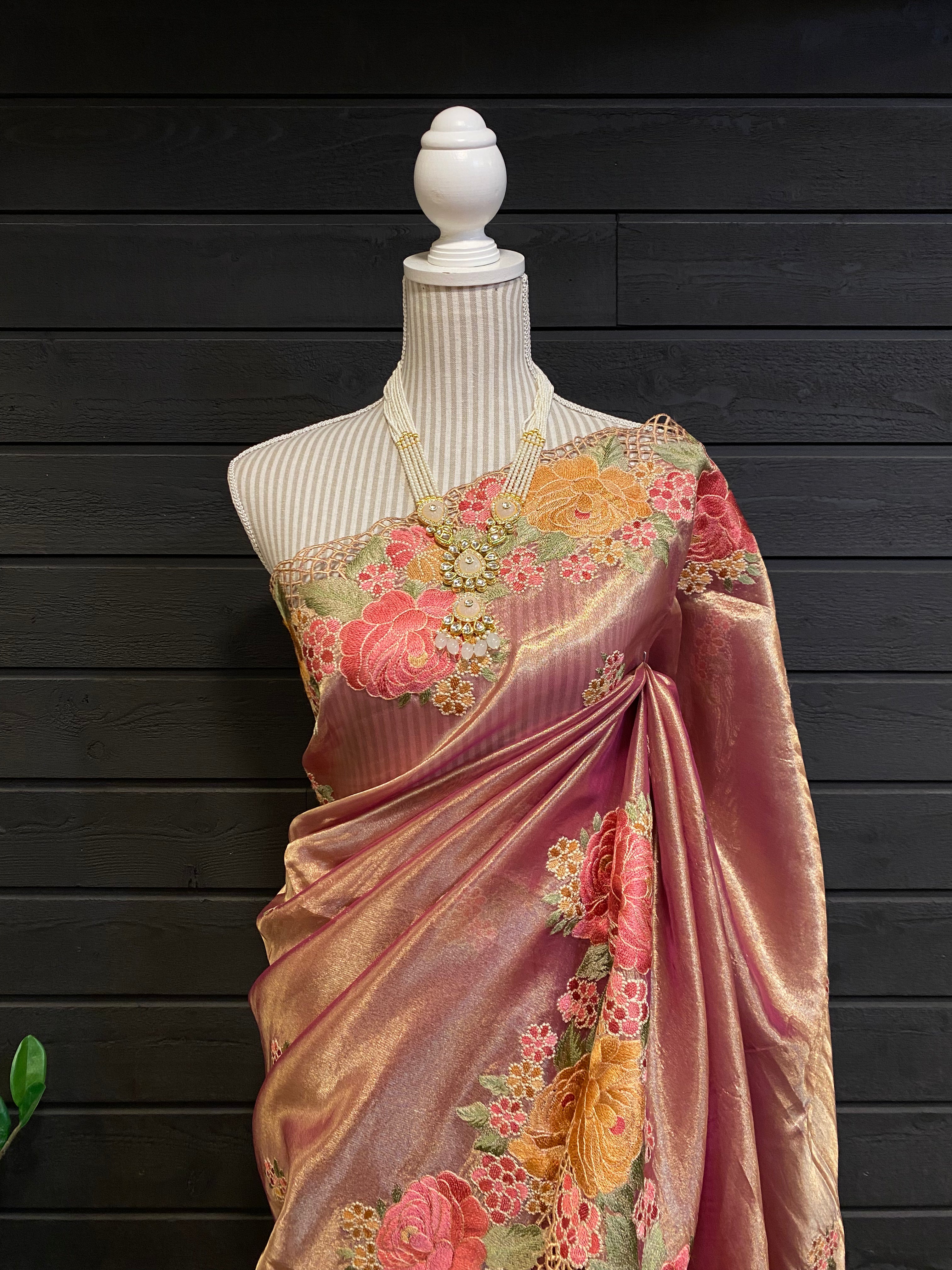 Semi Tissue Cut Work