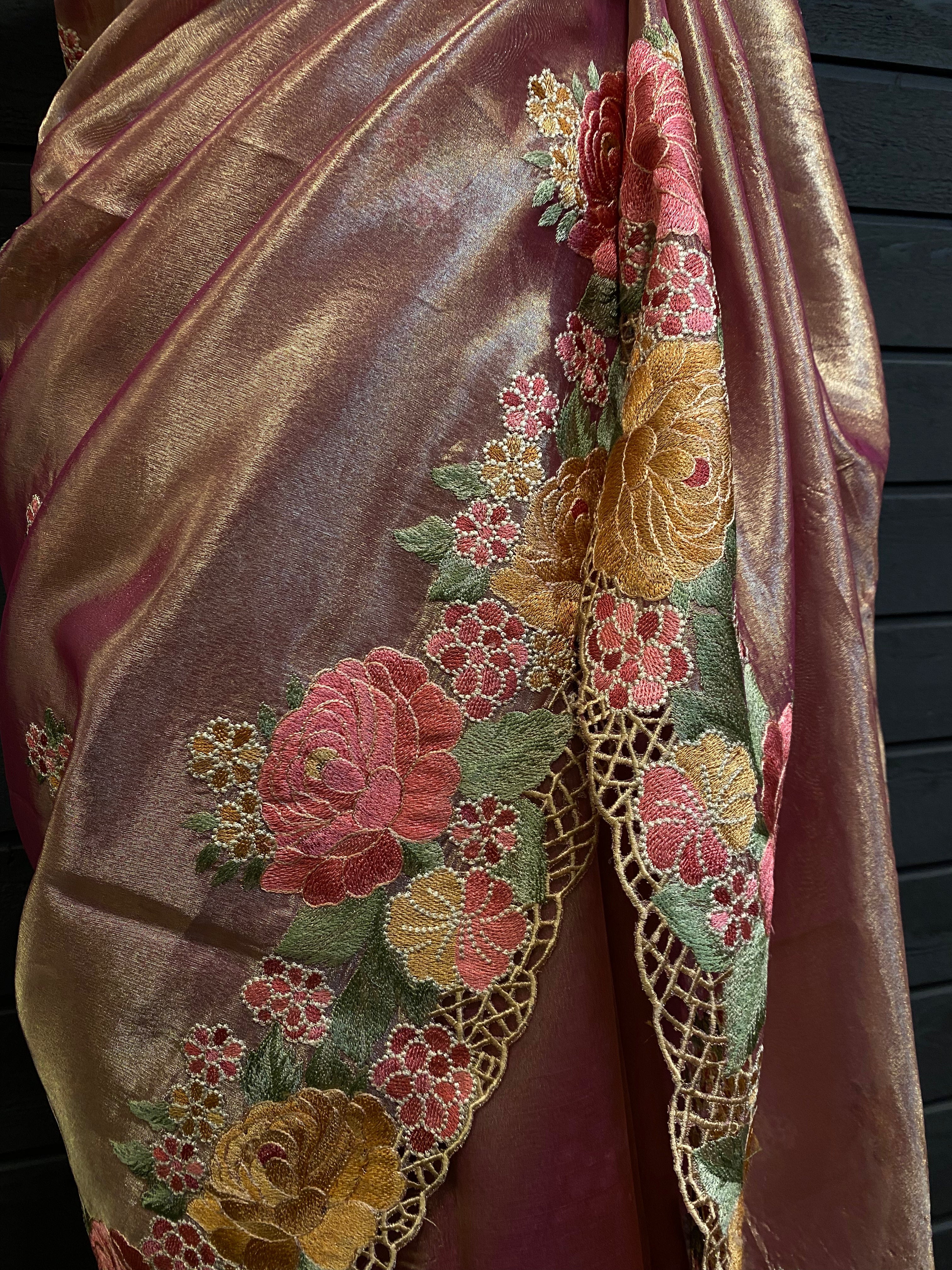 Semi Tissue Cut Work