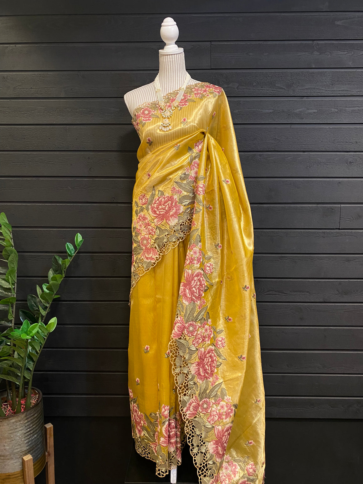 Semi Tissue Cut Work