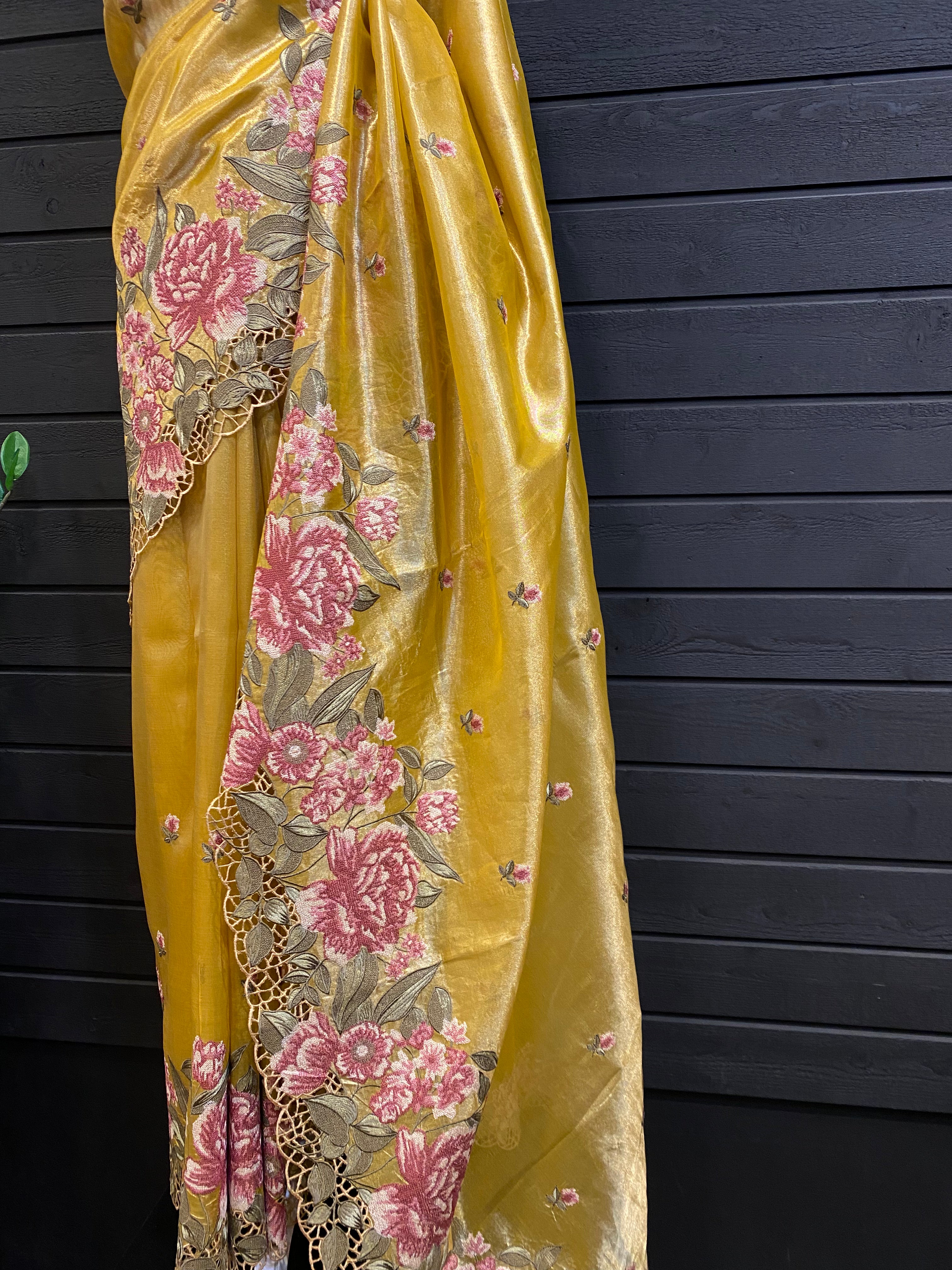 Semi Tissue Cut Work