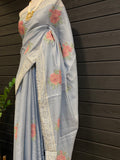 Silk With Embroidery Work
