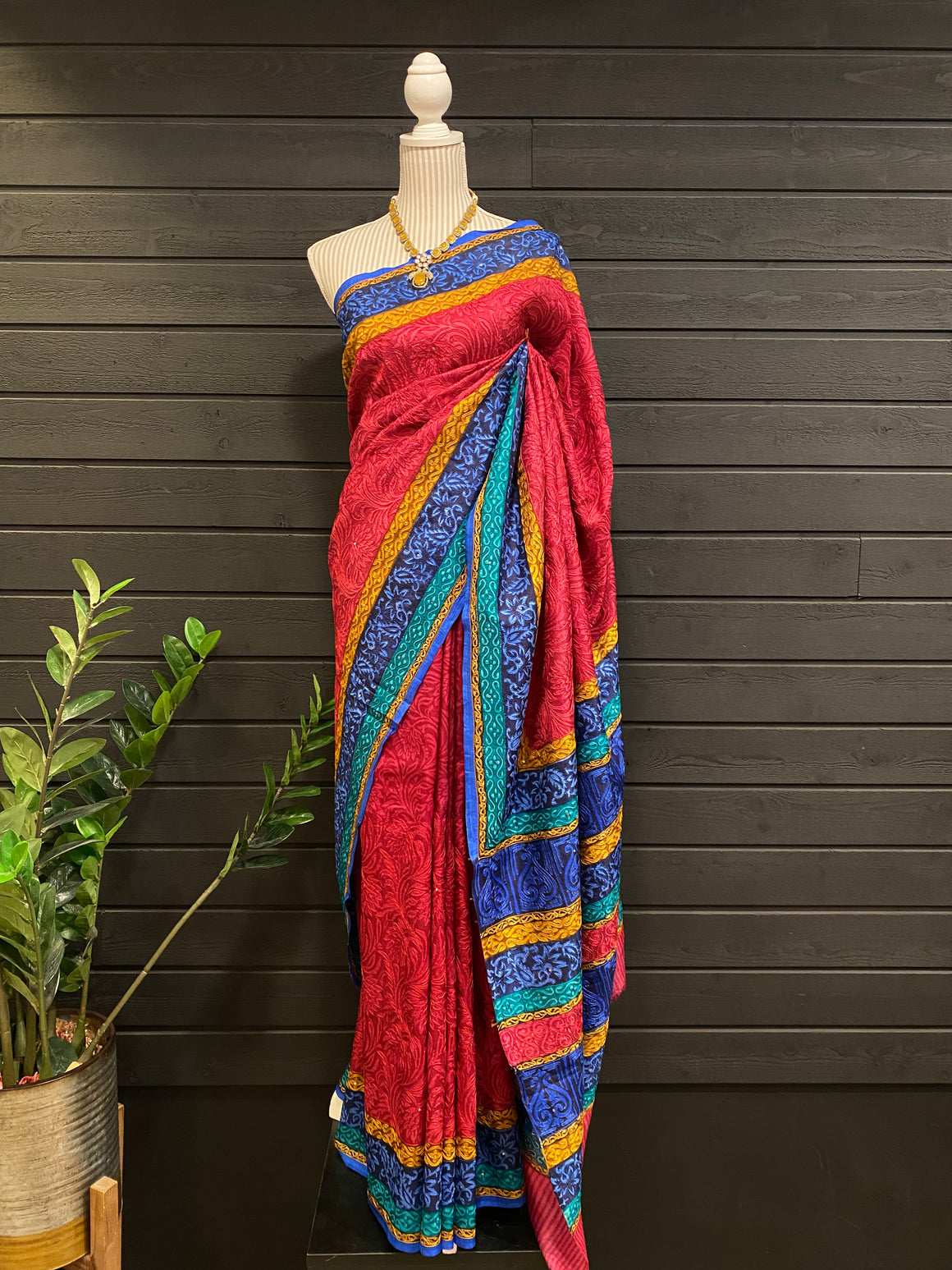 Dhupiyan Silk with All-over Embroidery Work