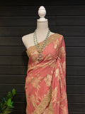 Khadi Georgette with Embroidery Work