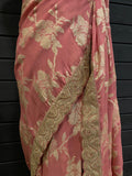 Khadi Georgette with Embroidery Work