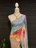 Georgette with Sequins, Brocade, and Hand Work