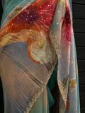 Georgette with Sequins, Brocade, and Hand Work