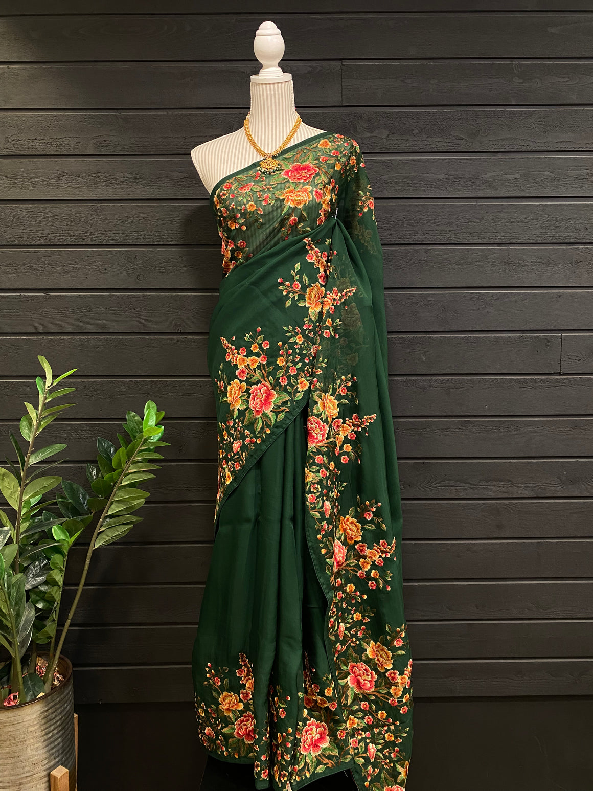 Pure Organza Saree with Embroidery Work