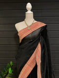 Pure Organza Saree with Embroidery and Zari Work