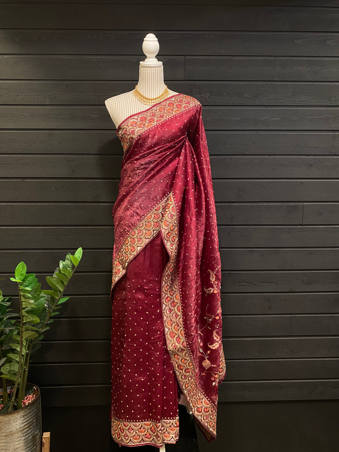 Semi Tissue Silk Saree with Zari and Sequins Work