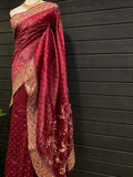 Semi Tissue Silk Saree with Zari and Sequins Work