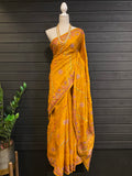Semi Silk With Hand Embroidery