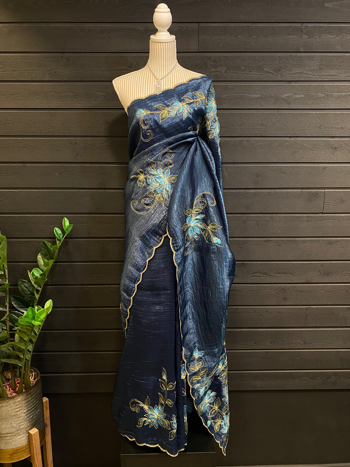 Semi Silk With Zari Work