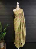 Semi Silk With Embroidery Work
