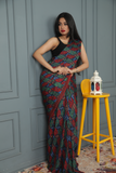Silk Saree with digital print