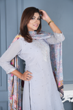 Georgette Kameez With Embroidery Work