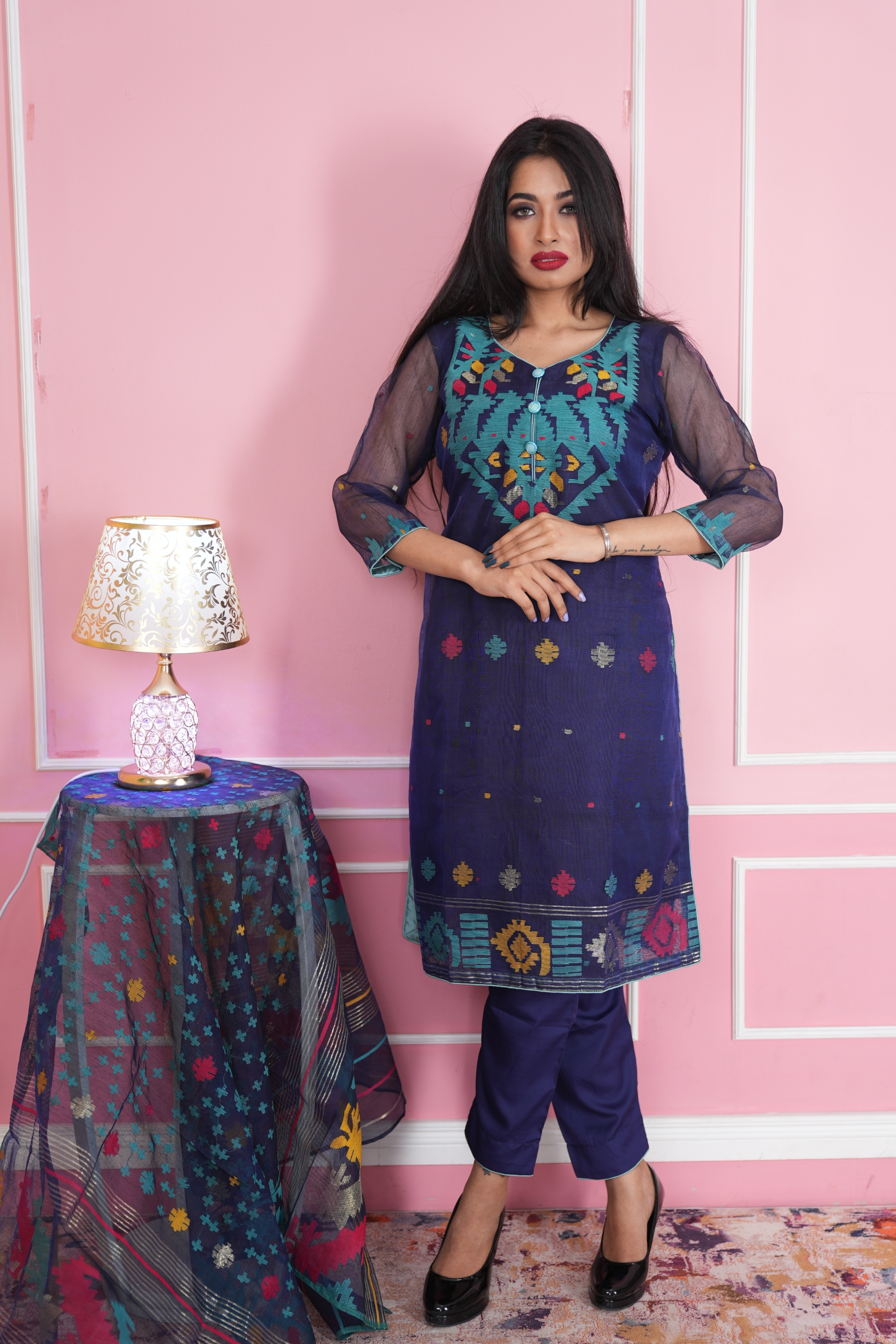Jamdani Salwar Kameez Traditional Wear