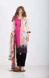 Silk georgett kameez with all over small embroidery work
