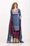 Cotton  tie die  Salwar Kameez with embroidery patch