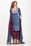 Cotton  tie die  Salwar Kameez with embroidery patch