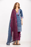 Cotton  tie die  Salwar Kameez with embroidery patch