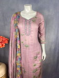 Digital print cotton Kameez with embroider work