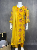 Georgette Kameez with Lace Work
