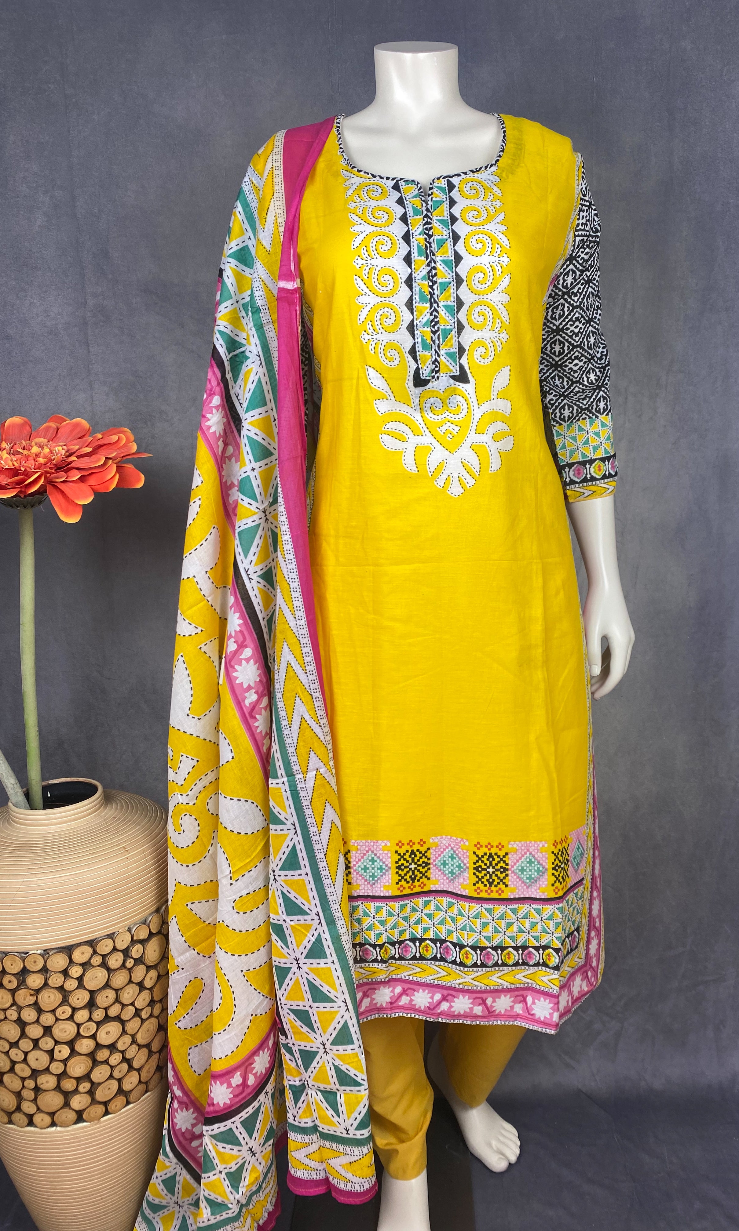 Cotton Salwar kameez With Digital Print Stitched Ready To Ship